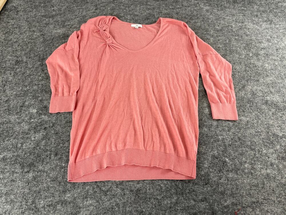 Gap Shirt Women’s Medium Top Lightweight Pullover Pink Ruffle N24